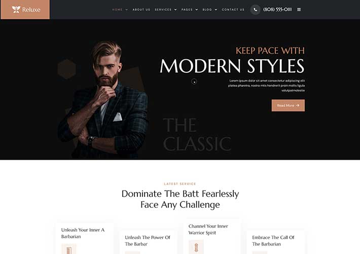 HTML5美容理發店和整形手術Bootstrap企業網頁模板