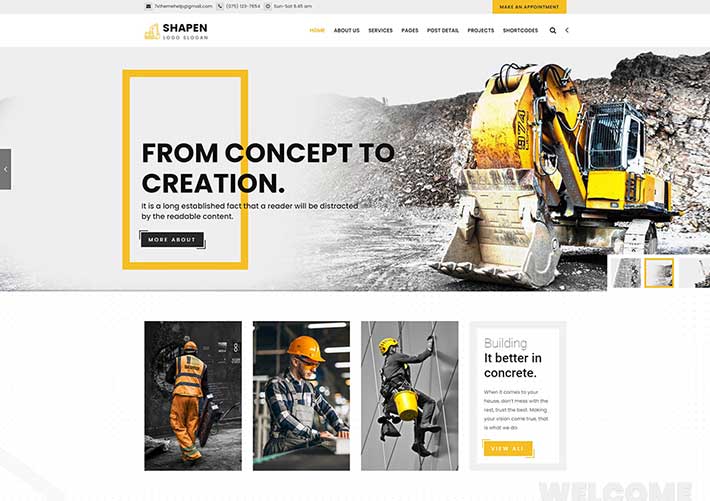 響應式建筑公司工程施工企業網站網頁HTML5靜態模板
